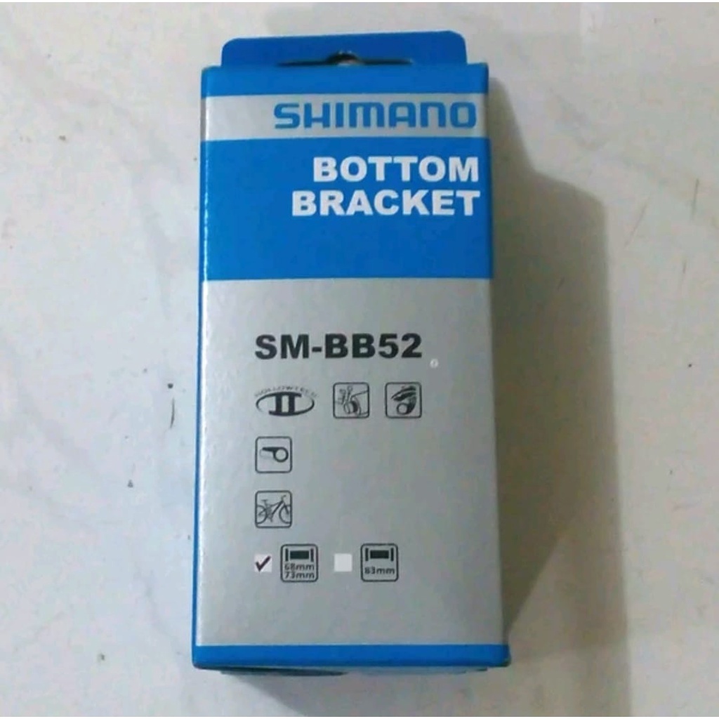 TERMURAH!!! Bottom Bracket ORIGINAL SHIMANO SM-BB52 / Hollowtech / BB Sepeda Realpict