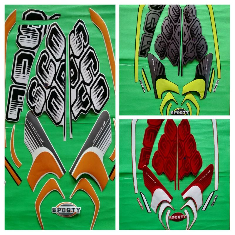 Striping Stiker Lis Les Body Motor Honda Scoopy Sporty 2017 Full Set Motif Standar Original Kualitas