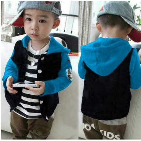 FMJ 573 Setelan Polo Kid Anak Laki Cowok Pria Babytery Biru Terlaris Terbaru COD Lucu Jaket Hoodie