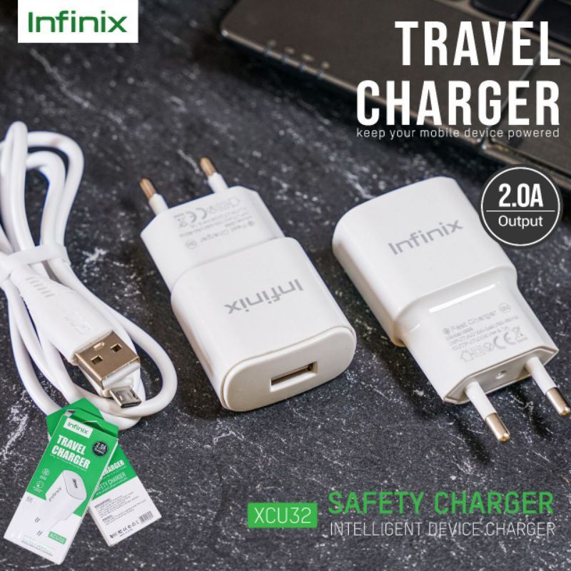 Travel Charger Brand Infinix 2.A XCU32 ORI 99% kwalitas bagus