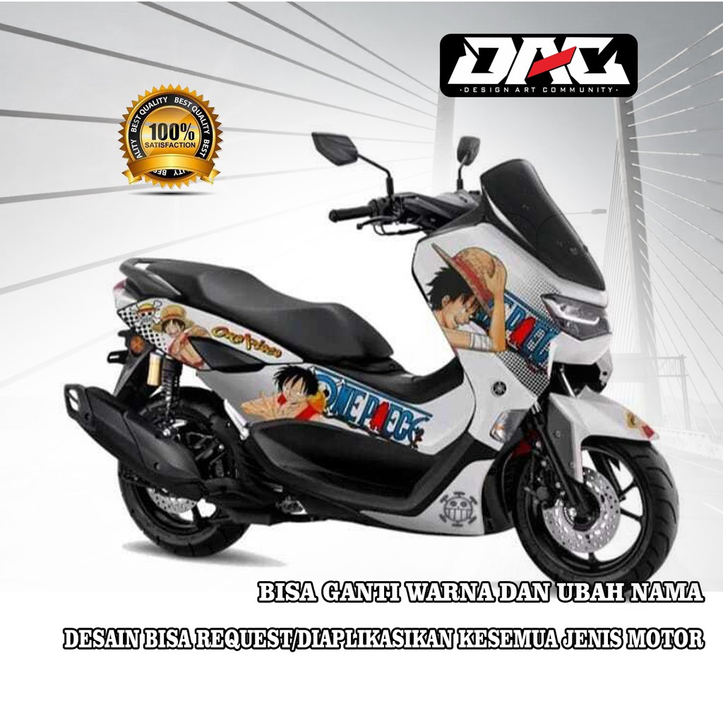 Sticker decal full body Yamaha Nmax Karakter One Piece Silver