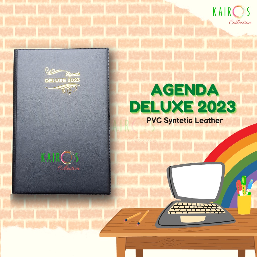 Agenda Deluxe 2023 Aneka Warna Cover Leather