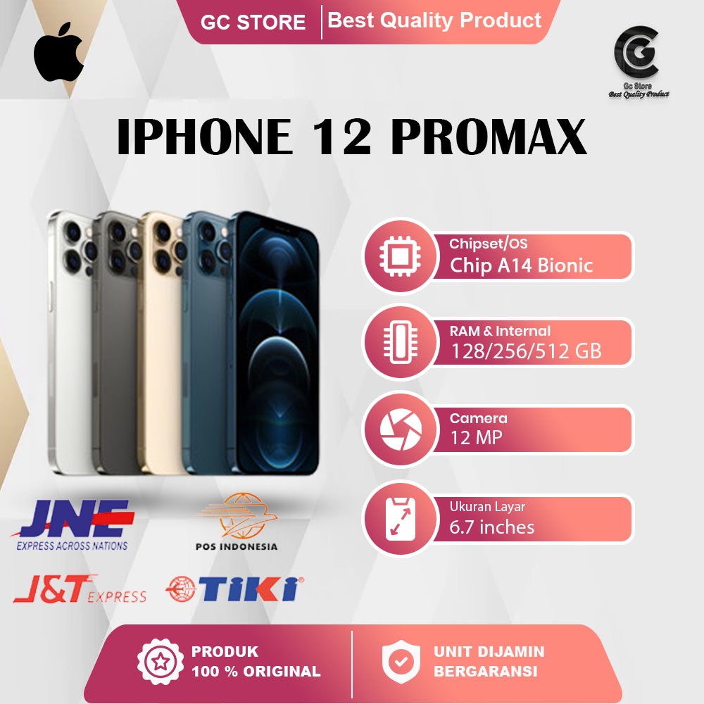 Jual IPhone 12 PROMAX 128 GB Second Original Fullset Hp Bekas ...