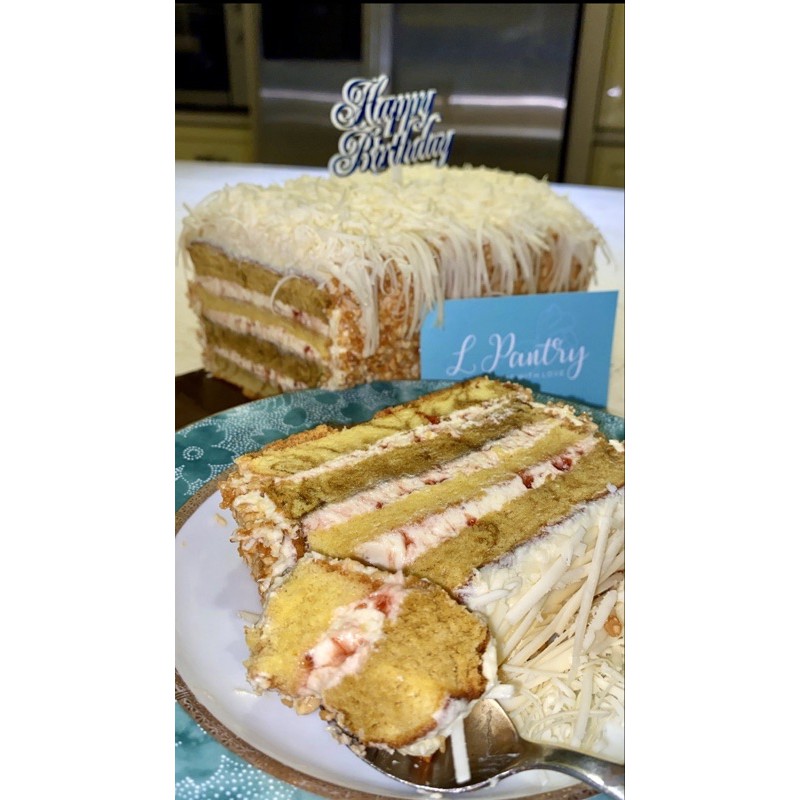 

20x10 Marble Strawberry cream cheese + Keju & nougat