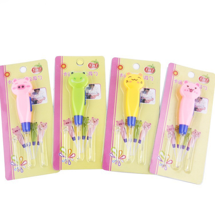 Korek Kuping LED anak bayi balita karakter dengan lampu senter, Korek Kuping Anak Dengan Karakter