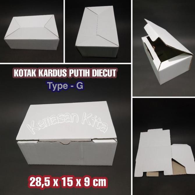 

Kotak Kardus Kecil Sepatu Polos Dus Box Putih Pengunci 28,5X15X9Cm