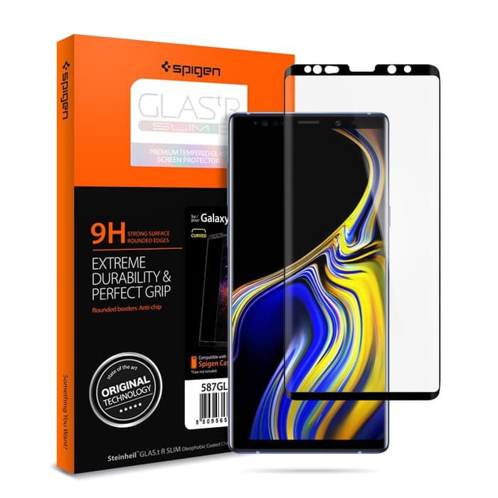

Tempered Glass Full Samsung Galaxy Note 9 Spigen Glas tR Curved HD Anti Gores Screen Protector