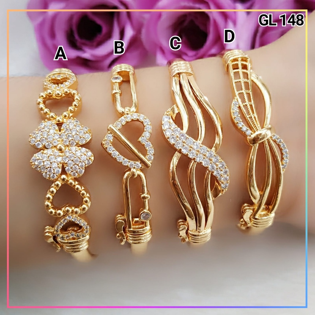 Gelang xuping gelang dewasa bangle/bangkok bunga full perhiasan gelang wanita lapis emas gold GL 148