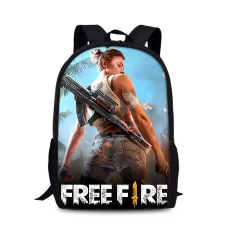 GGS TAS RANSEL ANAK UNTUK SEKOLAH DASAR TAS BUKU ANAK ANAK FREEFIRE KARAKTER PERMAIN 3D CETAK RANSEL