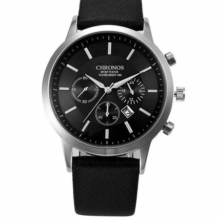 Baru CHRONOS MAVERICKS Jam Tangan Mewah Pria Arloji Pria Luxury Men's Watch - Black