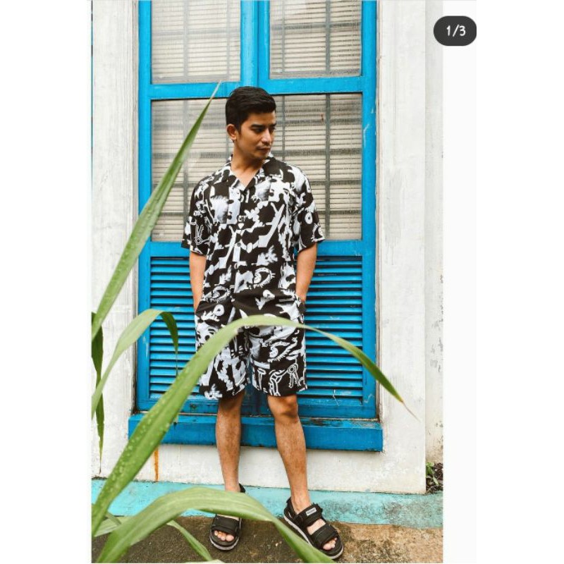 PIYAMA TIE DYE BAJU TIDUR PRIA SETELAN PREMIUM