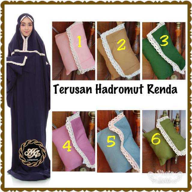Mukena terusan/mukena hadramaut produk alana