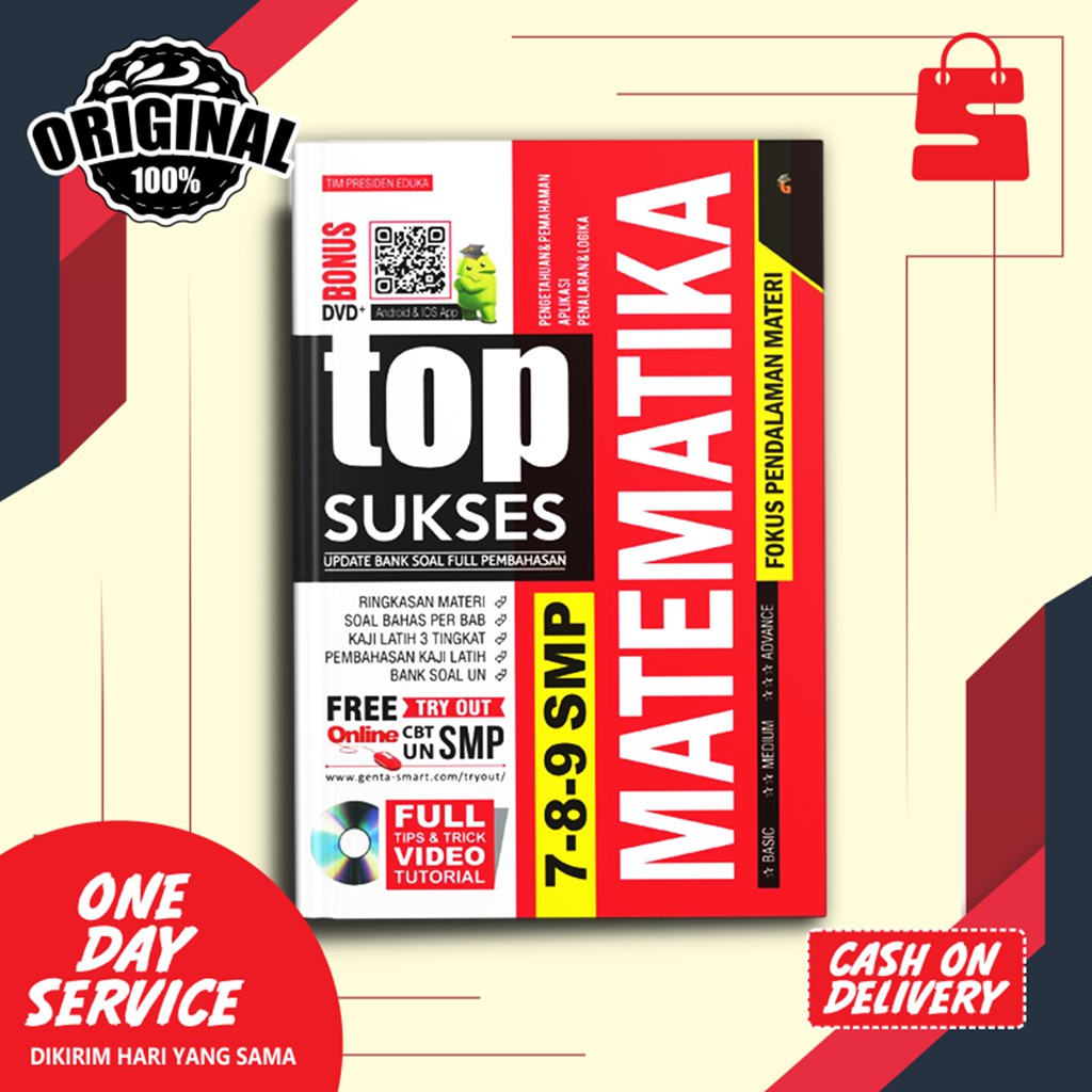 Buku Materi Soal Smp Top Sukses Update Bank Soal Pembahasan Matematika Smp 7 8 9 Shopee Indonesia
