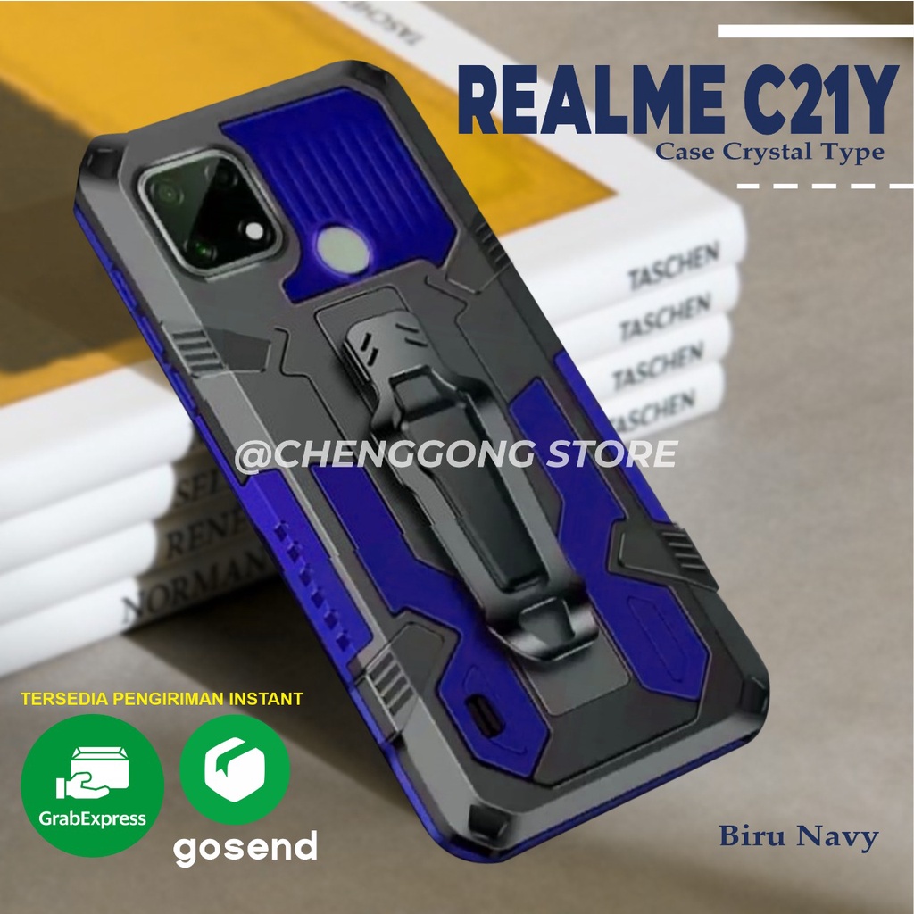 Case Robot I Crystal Realme C21y Kickstand Standing Robot