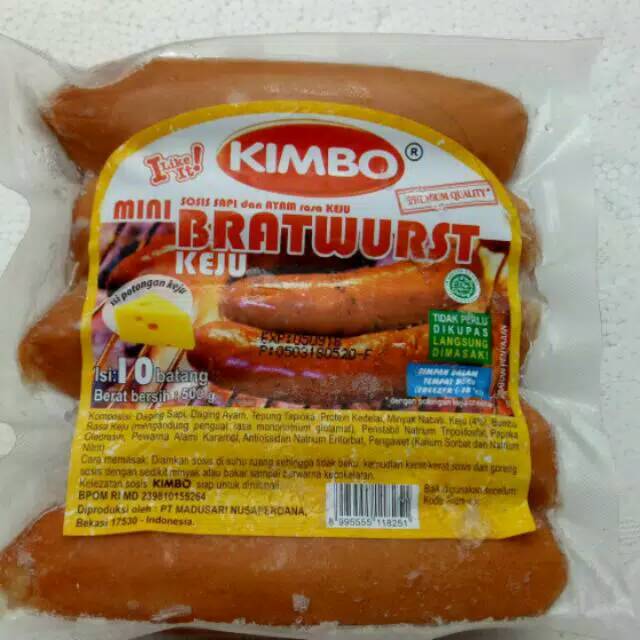 

Sosis Sapi Jumbo Kimbo Bratwurst Keju isi 6pcs