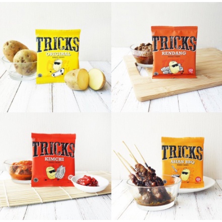 

TRICKS CRISPS (10 x 18 GRAM) POTATO BAKED / BISKUIT KENTANG PANGGANG