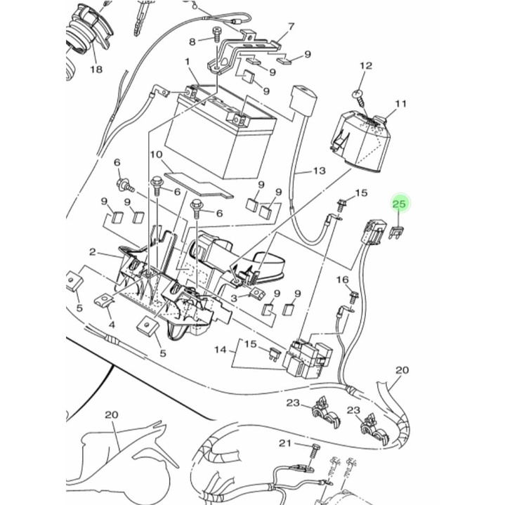 FUSE SEKRING SIKRING TANAM MINI 10A XEON GT RC AEROX 125 115 ASLI ORI YAMAHA 1LB H2151 00