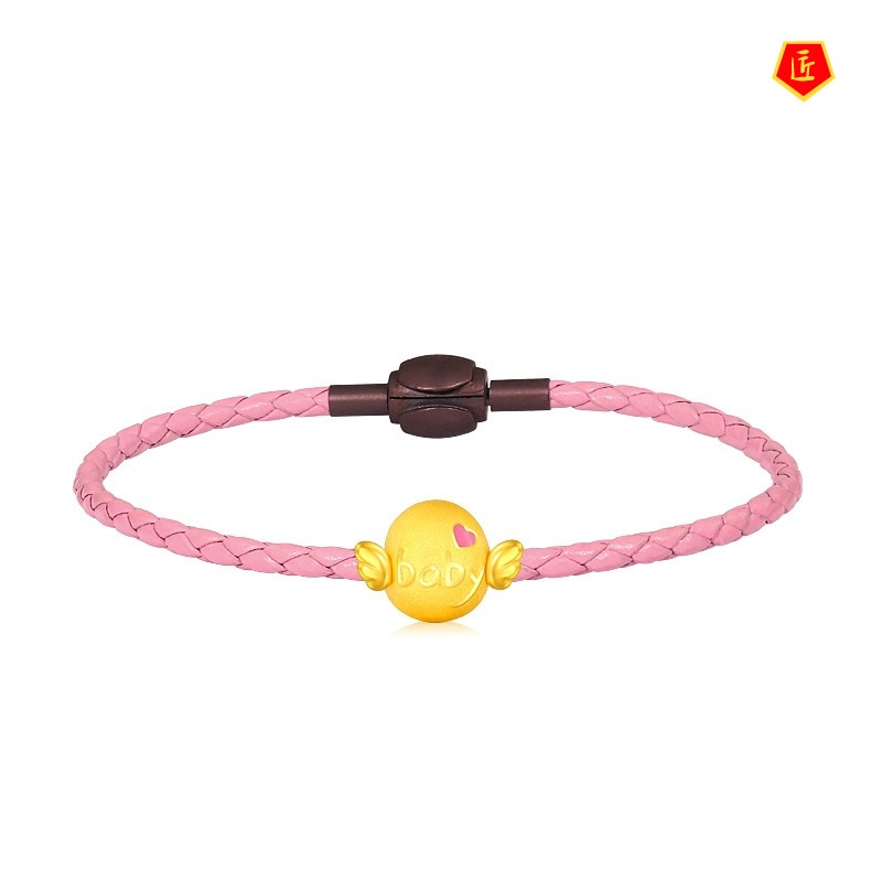 [Ready Stock]3D Golden Lucky Beads Angel Egg Bracelet