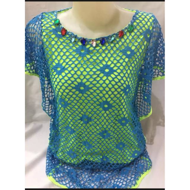 Atasan brukat wanita import Ld 100-120