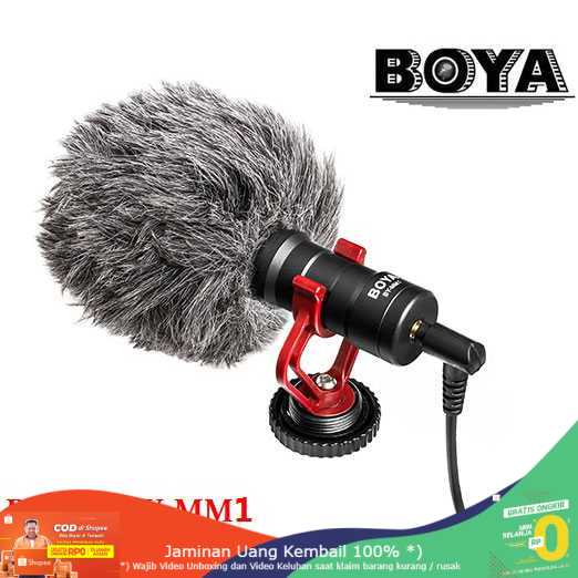 (BISA COD) RVOSTR Boya Shotgun Microphone for Smartphone &amp; DSLR - BY-MM1