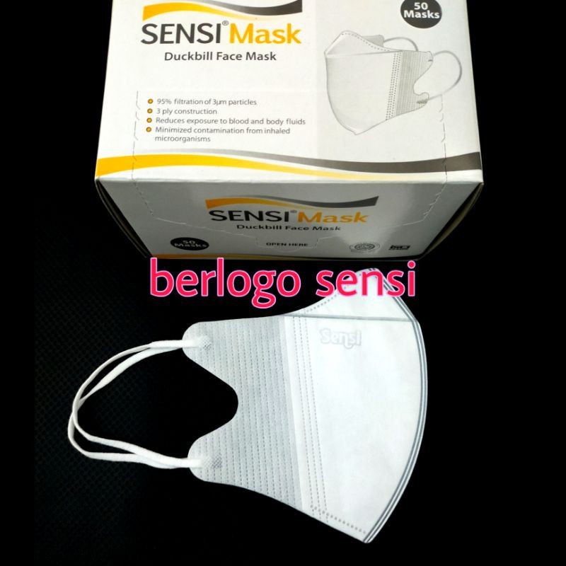 Sensi Mask Duckbill 3-ply 50's Earloop (DIJAMIN ASLI)