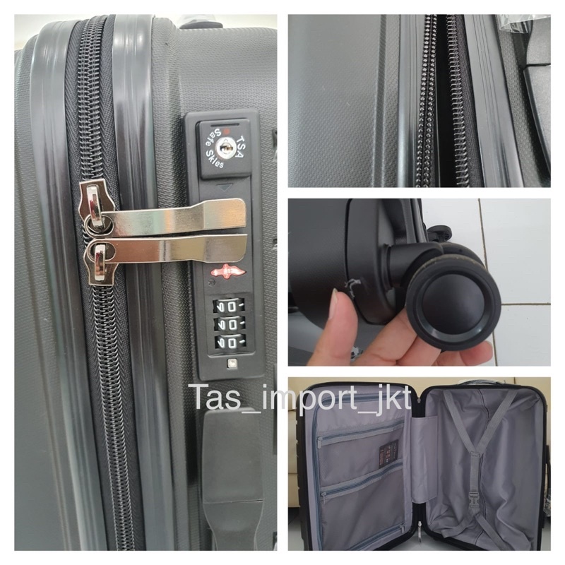 Koper Fiber ROAMING Import (PP005/PP006) TSA, ANTI Pecah ORI Cabin and Bagasi 20/24 inch