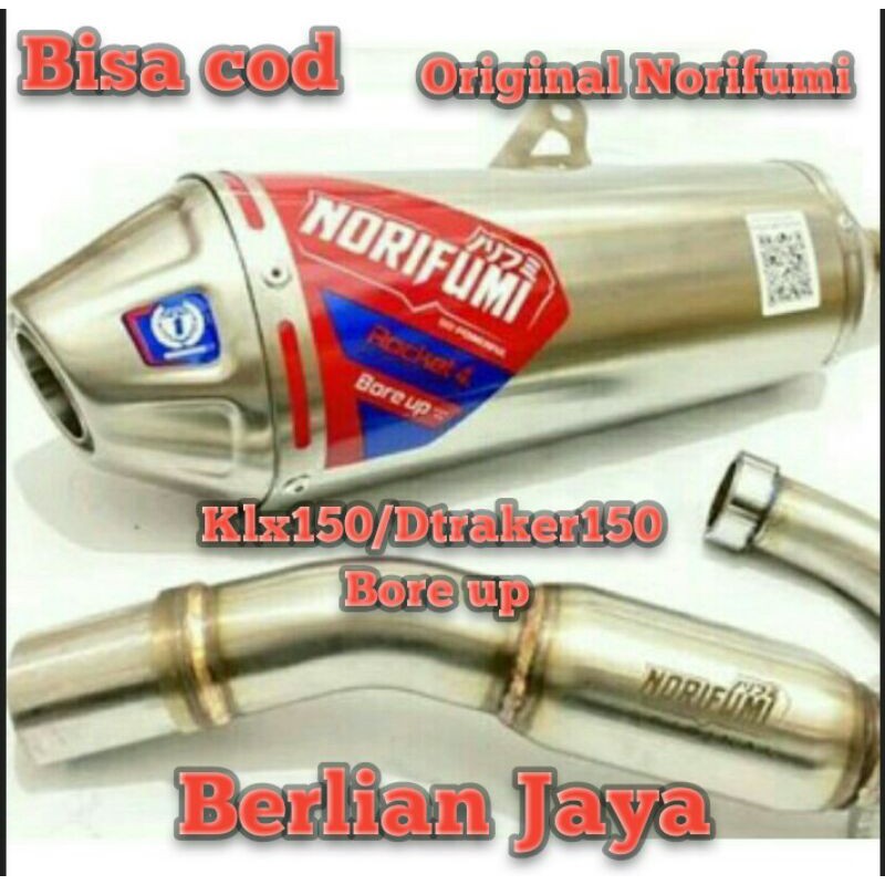 knalpot racing klx150 dan Dtraker150 bore up norifumi roket 4 original