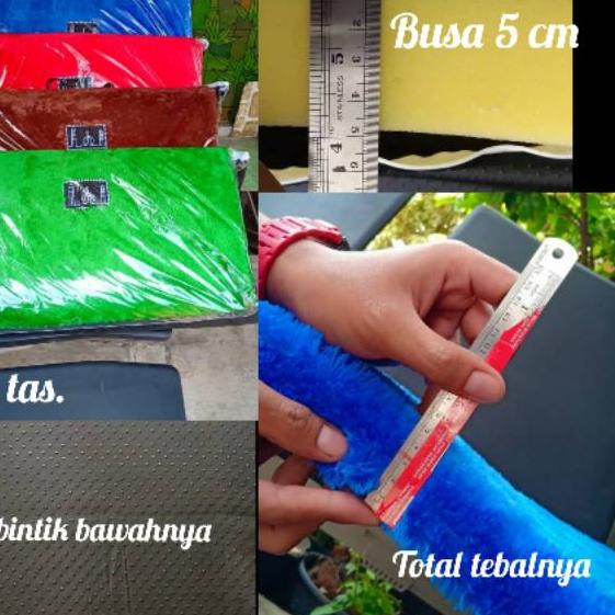 ♟ Sajadah Busa Tebal 5cm Bulu Rasfur free Tas ✪