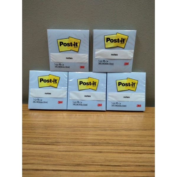 

3M post it sticky note 654 colour cloud blue 3inch x 3inch