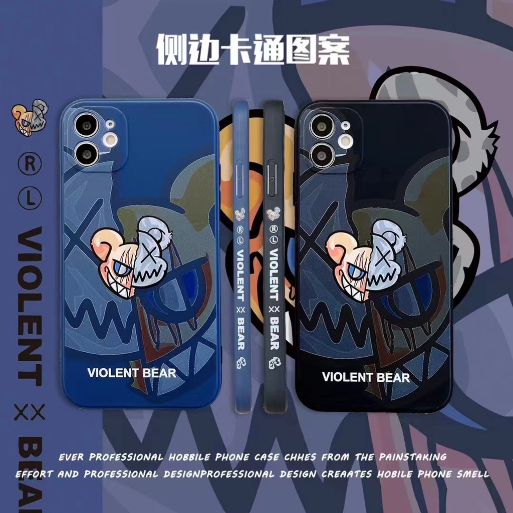 Casing iPhone 13 Pro MAX 12 Pro MAX 11 Pro MAX 7 Plus 8 Plus 7 8 X XS MAX XR 6 Plus 6s Plus Motif Violent Bear