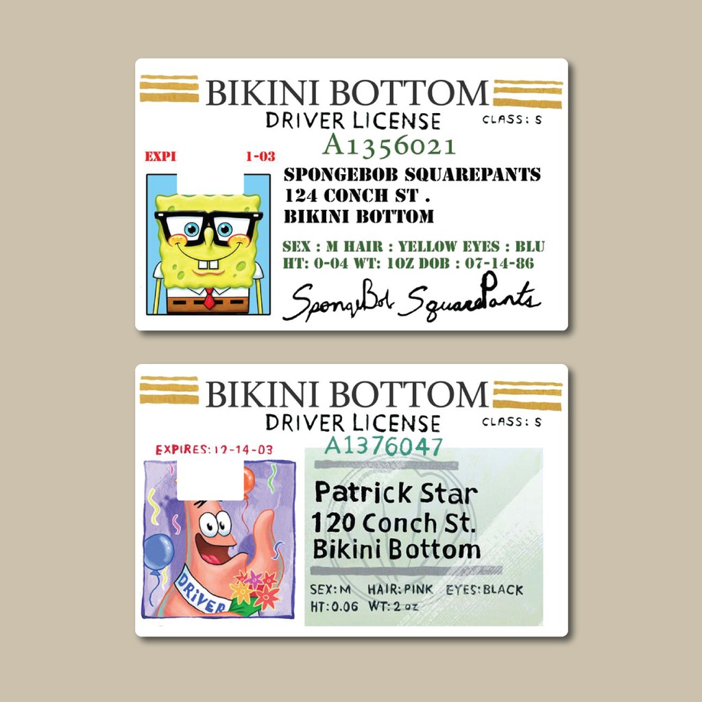 SPONGEBOB PATRICK BIKINI BOTTOM EDITION | SKIN / STIKER ATM CARD (VINYL STICKER)