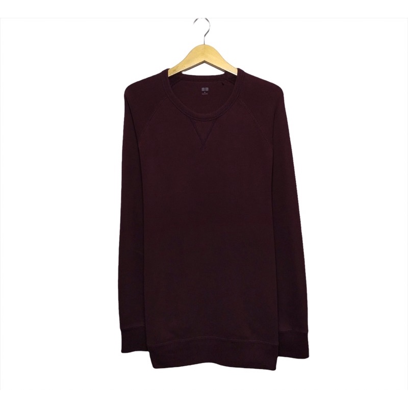crewneck uniqlo maroon