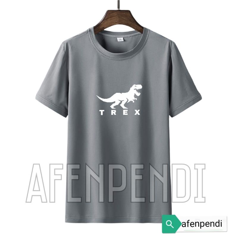 kaos pria oblong dewasa TREX DINOSAURUS ukuran baju s m l xl xxl xxxl