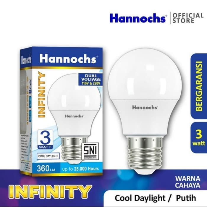 Hannochs Lampu LED Infinity 3 watt - 15 watt cahaya putih