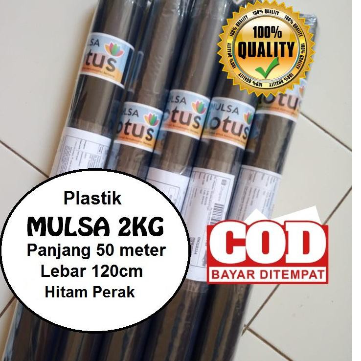 Koleksi Terbaru.. Mulsa Plastik 1 roll hitam perak LOTUS 2Kg 120 cm X 50 meter tebal bagus kuat mura