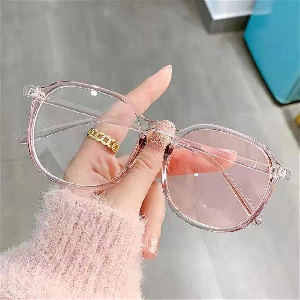 Lily Berubah Warna Pink Kacamata Pria Wanita Portable Oversized Frame Optik