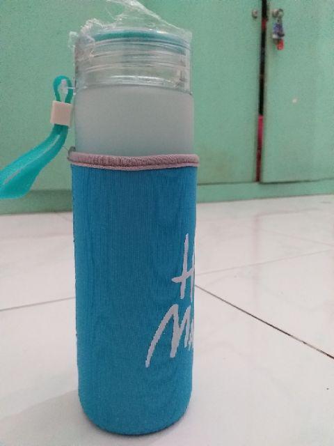 Botol Kaca Hello Master 480 Ml + Pouch Busa / Sarung Busa