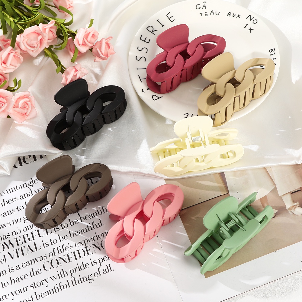 Jepit Rambut Rantai Cakar Warna Permen Gaya Korea Untuk Aksesoris Wanita