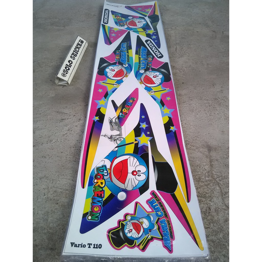 Bisa Cod Striping Sticker Variasi Vario 110 Cbs Techno Doraemon