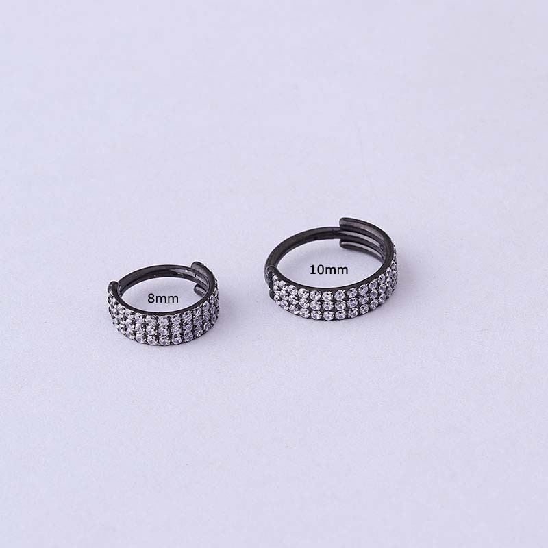 1pc Anting Tindik Hidung / Tubuh Bahan Titanium Steel Desain Keong Hias Zircon 16Gauge Untuk Wanita