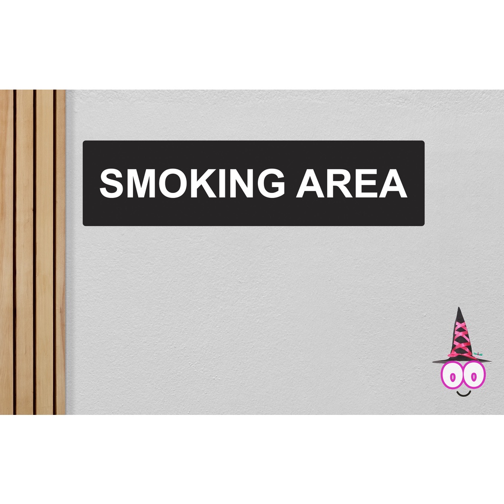 Papan Tanda Area Merokok | Smoking Area Sign |  Acrylic Signage Smoking Area |  Signage Ruangan Merokok | Smoking Area Signage |  Penanda Pintu Ruangan Merokok Akrilik