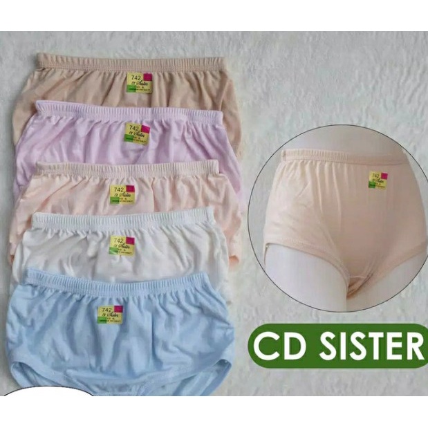 12 Pcs CD Sister 742 Jumbo | Celana Dalam Sister | Celana Wanita Dewasa Jumbo | Sguna Grosir Lusinan