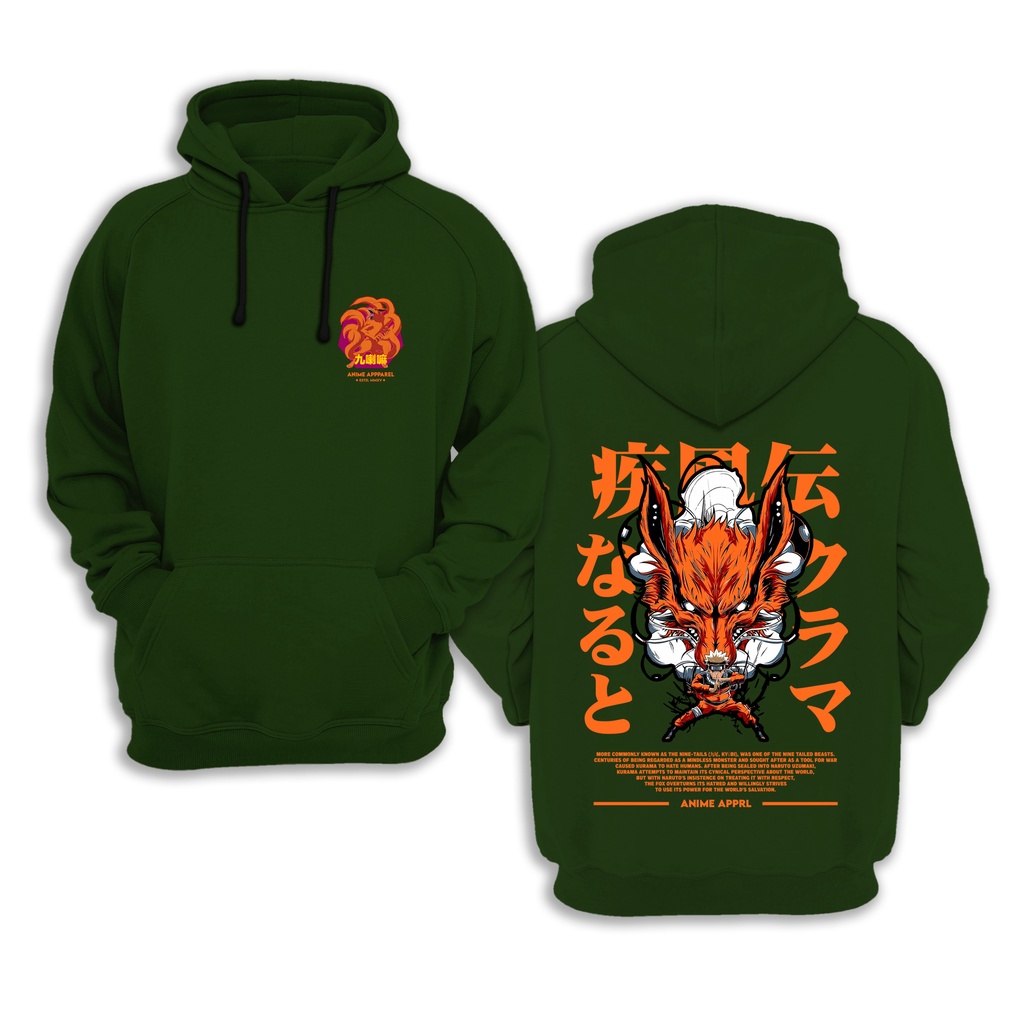 NEW HOODIE NARUTO UZUMAKI NARAMA SERIES PREMIUM KATUN FLEECE