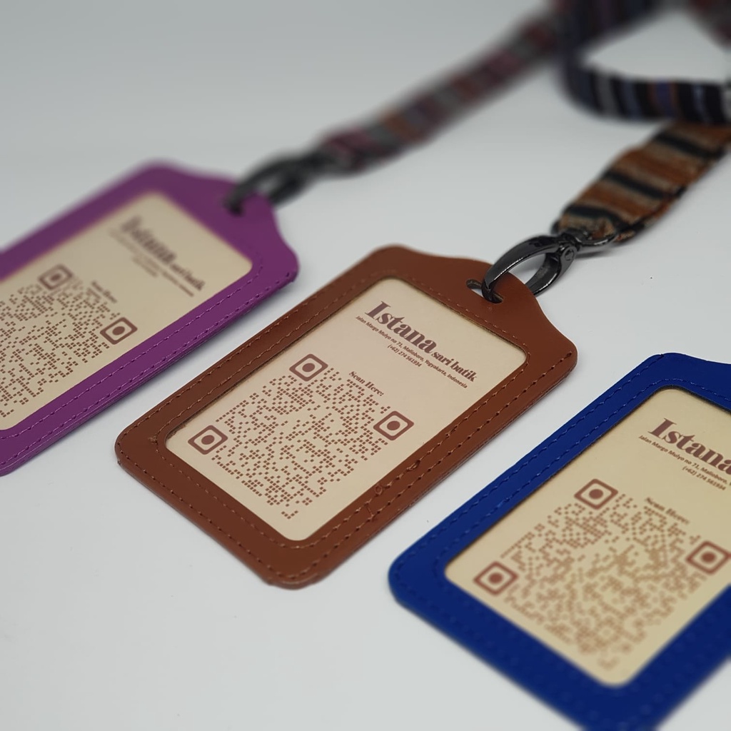 

ID Card / Lanyard / Name Tag Kantor Tenun Lurik Faux Leather