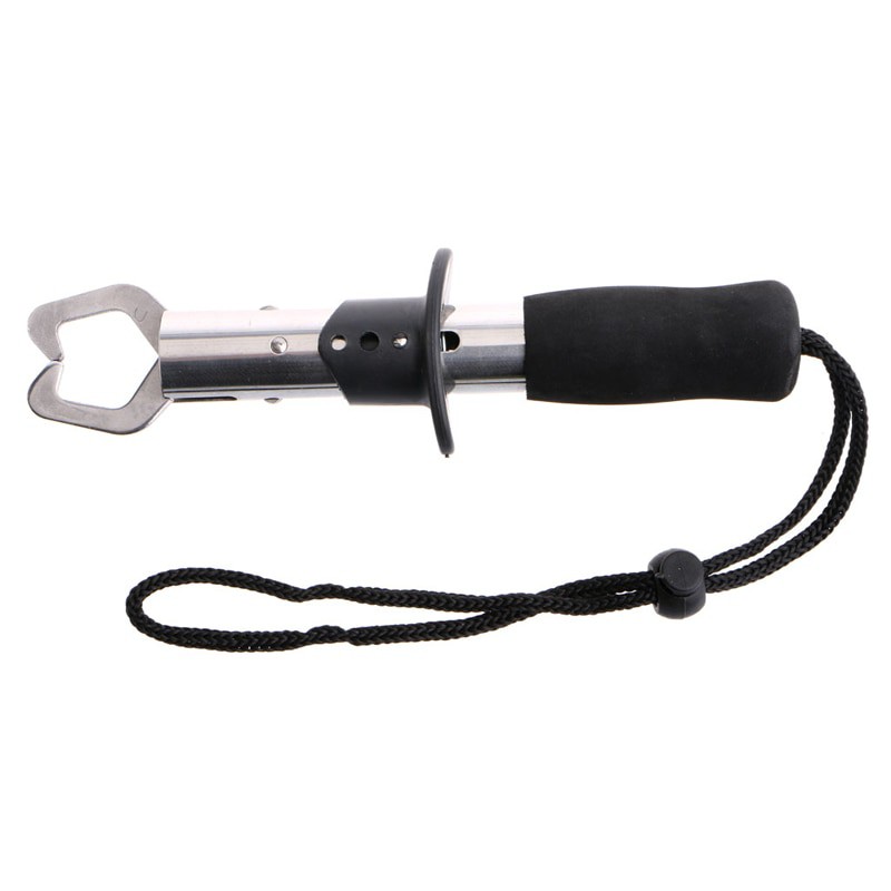 Alat Penangkap Ikan Penjepit Mulut Ikan Lip Grabber Fishing Tool Gripper Penangkap Ikan Fishing Lip Grabber Model Gagang Fish Lip Gripper Fish Scales Professional Fish Holder Stainless Steel Fish Lip Grabber