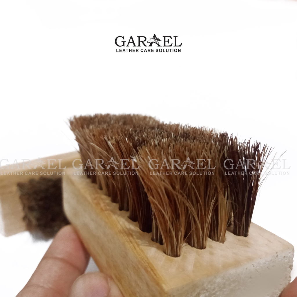 Garael Premium Horse Hair Brush Leather Original Sikat sepatu Buntut Kuda Sikat leather