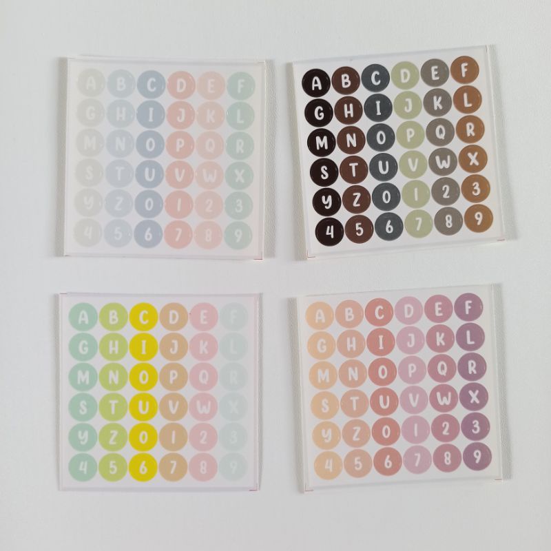 

Stiker alphabet huruf kecil mini untuk bujo jurnal