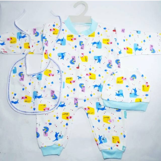 Baju Kodok Panjang Jumper Tutup Kaki Sleepsuit Set Topi Slabber S13