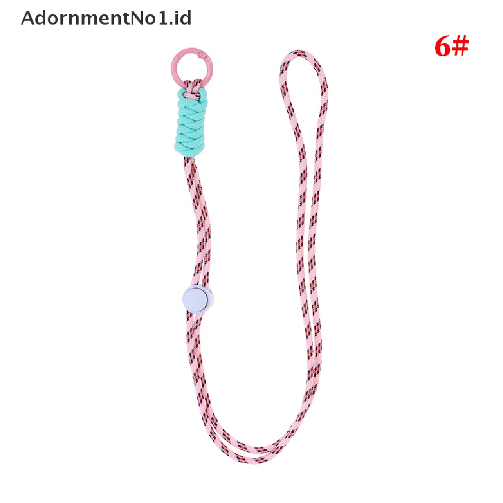 (AdornmentNo1) Tali Lanyard Motif Kepang Fluorescent Untuk Gantungan Kunci / Handphone