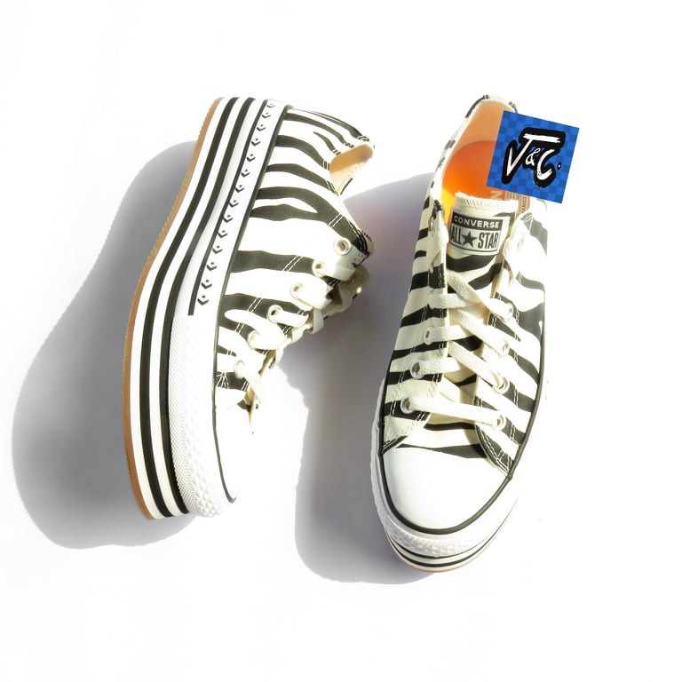 Sepatu Converse CTAS Lift Platform Sunblocked Archive Ox Zebra Murah